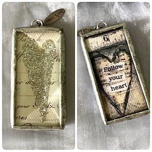 Follow Your Heart Glitter Jewel Kade Charm - USA